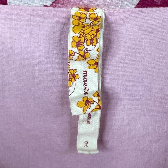 Maeve Savoy Flora Strapless Dress Full Tulle Skirt Pink Floral Size 2 - Picture 6 of 10